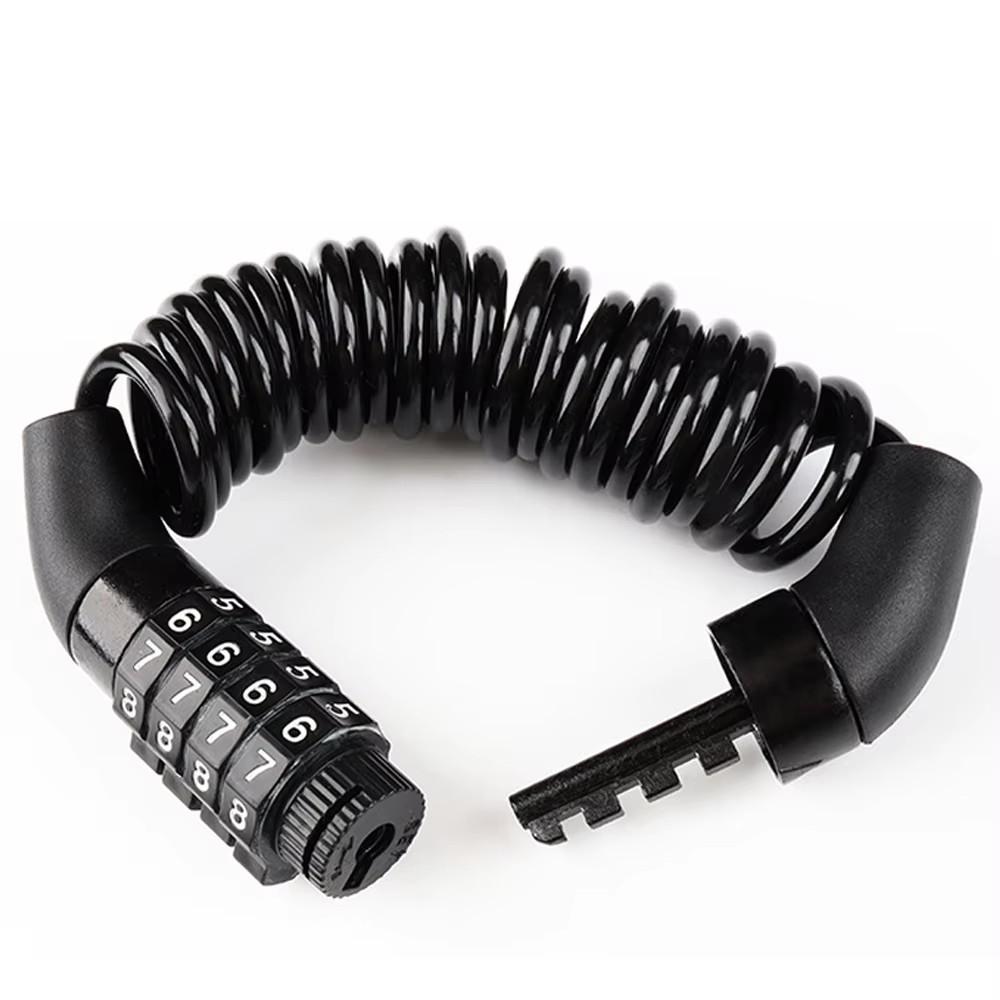 Helmet Password Line Lock Motorcycle Electric Bicycle Mountain Bike Road Bike Anti-theft Safety Lock Combination lock BK