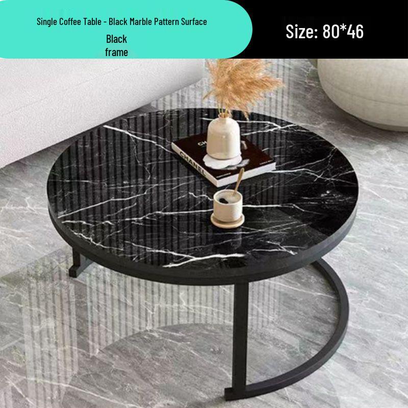 Round Light Luxury Coffee Table for Small Living Spaces