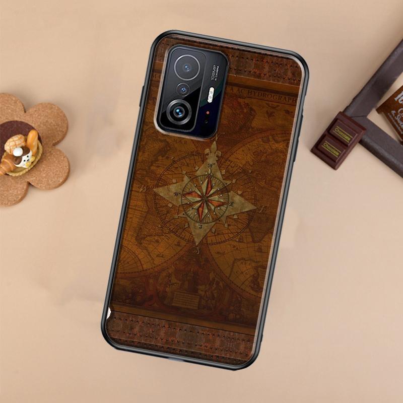 Compass Case For Xiaomi 13 14 Ultra 11T 12T 13T 14T Pro POCO X7 Pro X3 X5 X6 F3 F5 F6 M6 Pro Cover