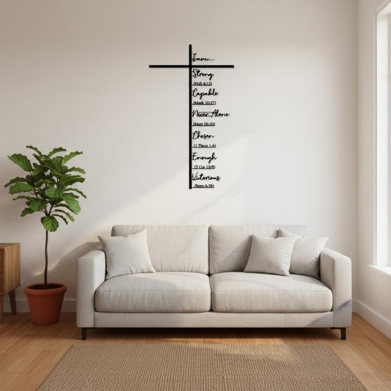 Christliche Kreuze Wandkunst Religiöse Wanddekorationen für Gebetsraum Hängende Wandkunst Dekorationen Religiöses Spirituelles Geschenk