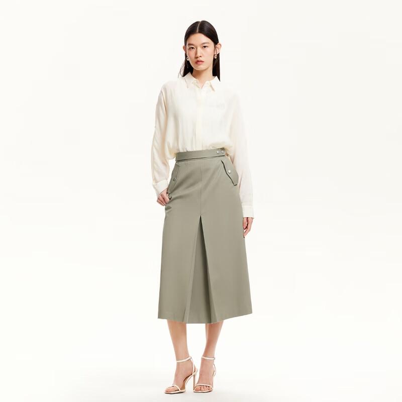 VERO MODA High-Waist A-Line Belted Midi Skirt