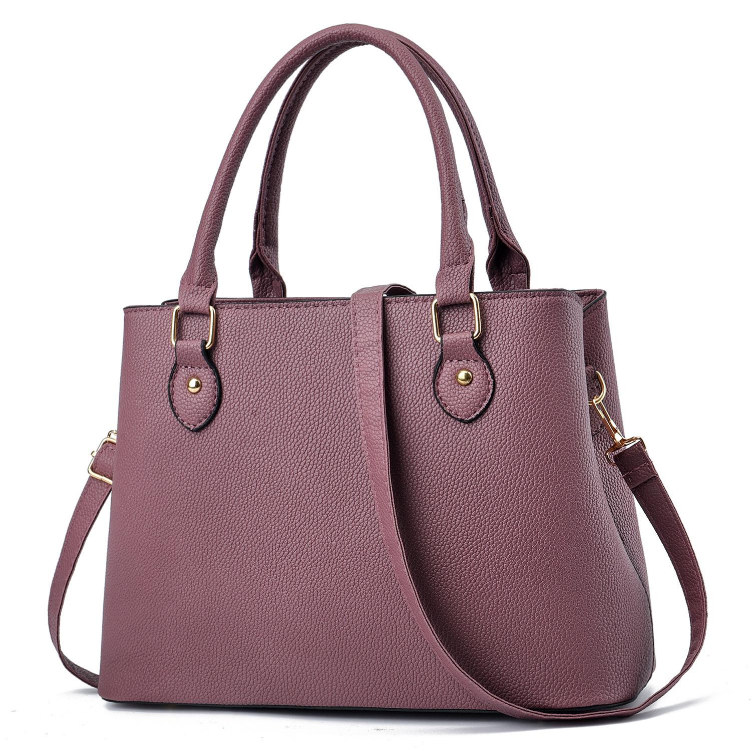 

Women s bag handbag women s bag simple shoulder bag mother bag crossbody large bag bags large capacity leisure 29*13*21cm темно-фіолетовий колір