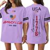 Womens Spring Tops Summer Shirts for Women 1776 2026 Print Casual Loose Fit Tshirts Shirts for Women Dressy Tops for Women