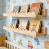 4Pcs Wooden Wall Shelves For Childrens Room Efficient Toy And Book Holder