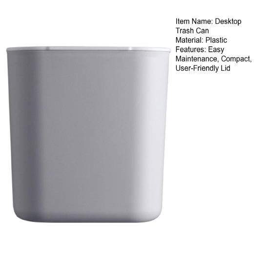 Mini Desktop Trash Can Small Countertop Waste Bin with Lid Tiny Garbage Bin Wastebasket for Office Desk Vanity Bedside Table