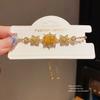 Flower Pendant Necklace With Gold Plating And Zirconia For Elegant Womens Fashion