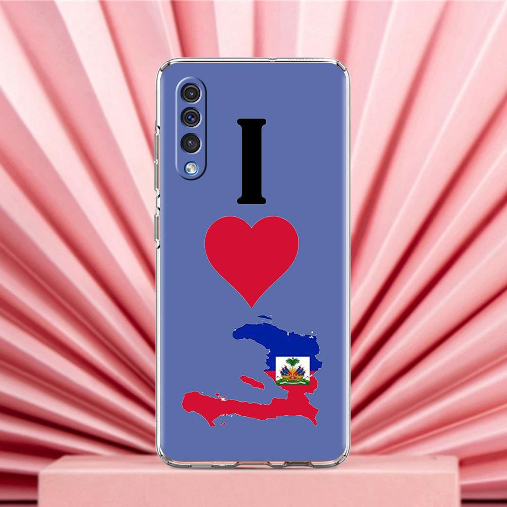 Phone Case For Samsung A56 A36 A26 A24 A16 A14 A12 A32 A50 A70 A22 A40 A34 A54 A42 A52 5G A04s A06 Cover shipping Haiti Flag