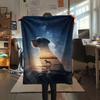 1Pc DoublevisionDogs Print Flannel Blanket, High quality Comfortable for All Seasons, Home Decor, Warmth and Comfort, Perfect for Christmas Gifts