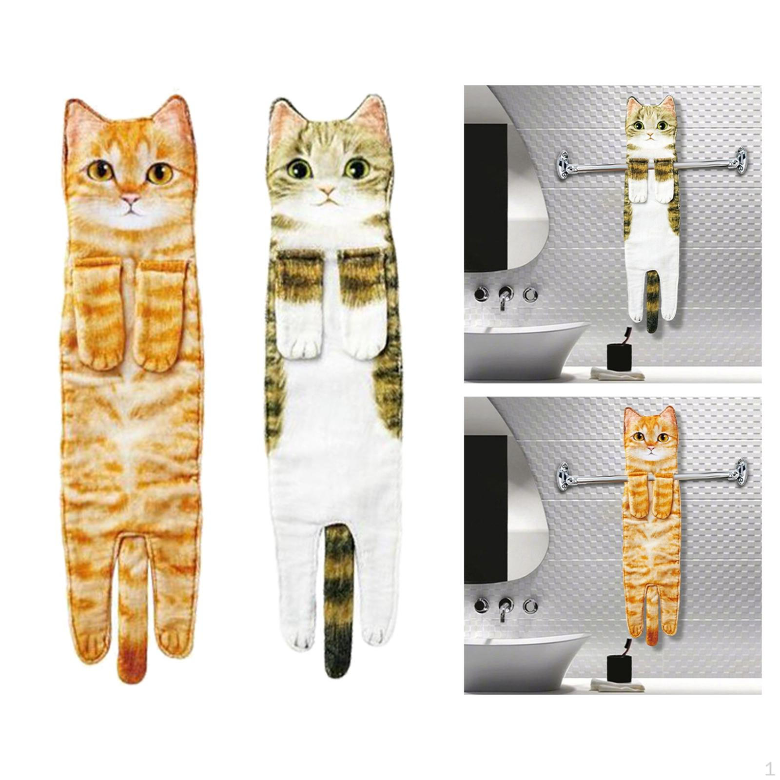 

2Pcs Multipurpose Funny Hand Towels Absorbent Soft Drying Towel , Style A and E 13cmx55cm