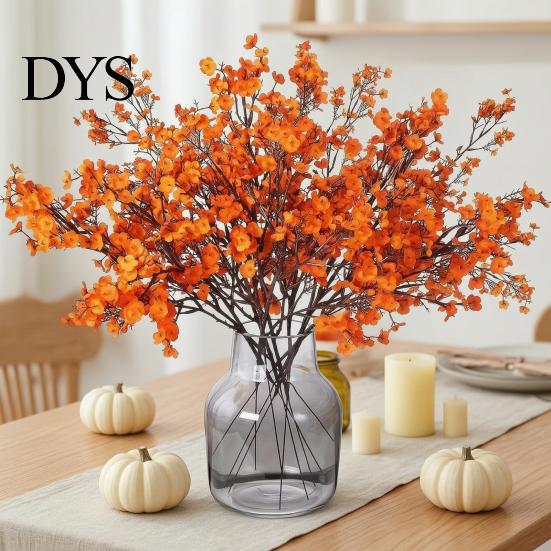 Realistic Silk Petals for Party Artificial Flowers Autumn Home Decoration, Floral Eco Friendly Decor Table Branches Halloween Centerpiece And