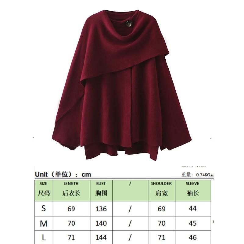 Womens Knit Wrap Scarf Coat Oversized Asymmetrical Long Sleeve Streetwear Cardigan Jacket