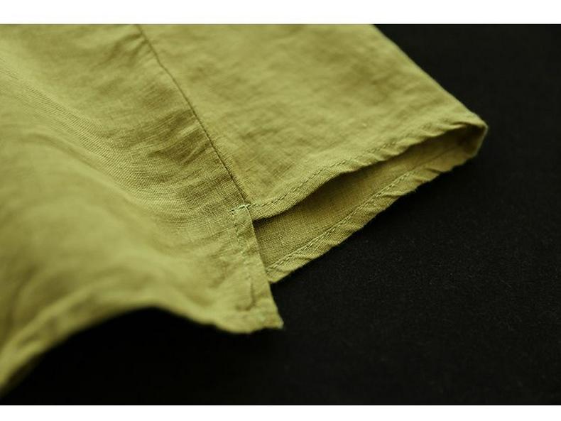 Women's Oversize Cotton-Linen Camisole Vest - Retro Sleeveless Solid Color Summer Top