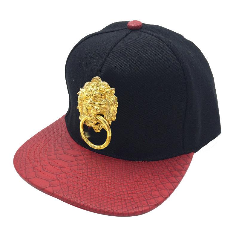 Crocodile Grain Hip Hop Baseball Cap with Rhinestone PU Leather Brim