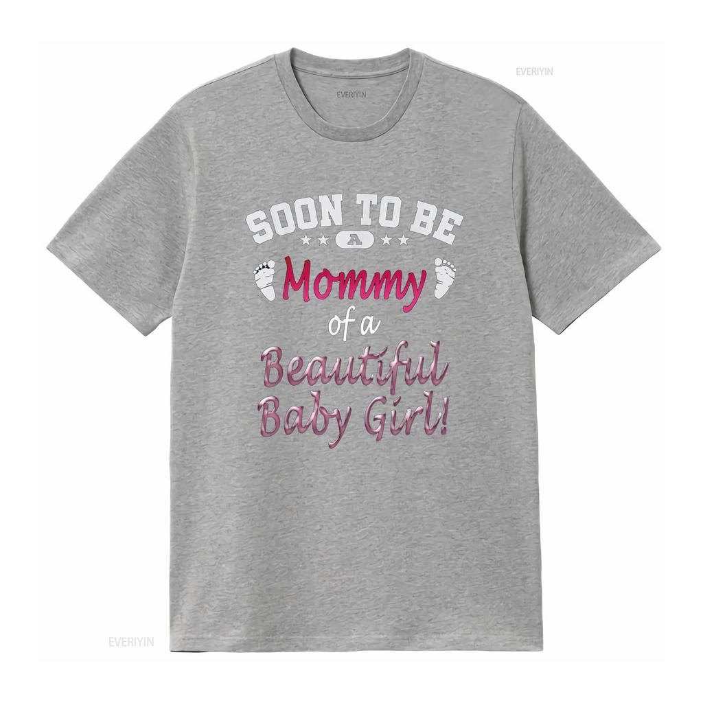 Soon To Be A Mommy Baby Girl Expecting Mother T Shirt vintage Washed Top For Everyday Wear Stylish Breathable Comfortable