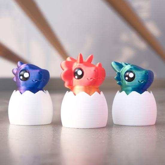 Dinosaur Egg Fidget Clicker, 3D Printed Cute Dinosaur Clicker, Keyboard Fidget Toy, Stress Relief Toy for Office Desk Students
