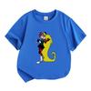 Kids Boys Girls 100% Cotton Crew Neck Short Sleeve T-Shirt, Funny Cartoon Character Print Casual Soft Breathable Tee for Daily Wear Birthday Gift
