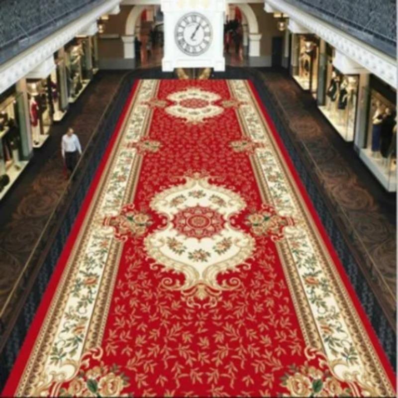 European Long Corridor Carpets for Hallway Living Room Decoration Home Anti-skid Entry Floor Mats Hotel Lobby Stairway Area Rugs