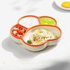 Bear Paw Design Children's Divided Tray Silicone Toddler Self-Feeding Dishes Eating Training