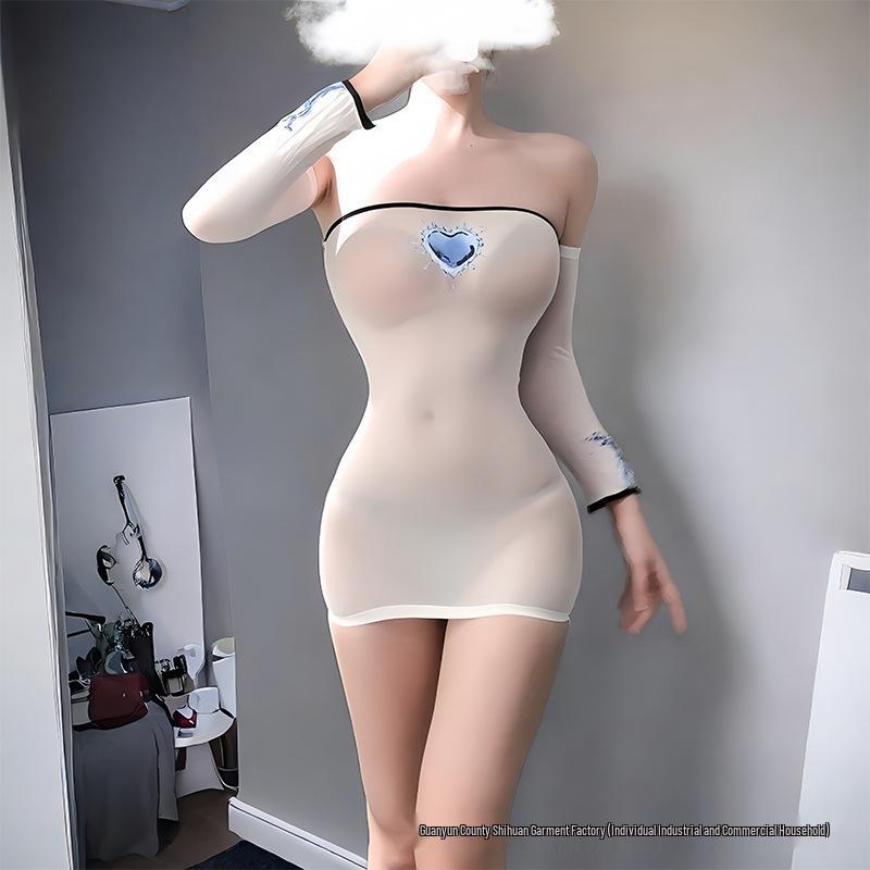 Sheer Temptation Lingerie Set: Tearable Bodysuit & Stockings
