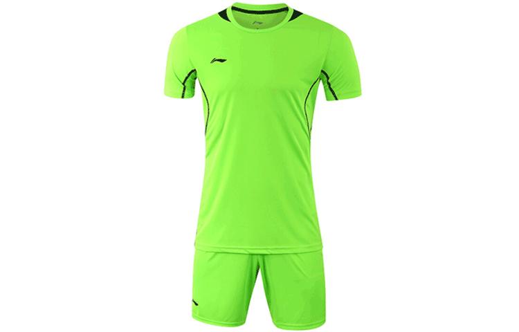 Li Ning Casual Sportswear Men s Neon Green Crew Neck Moderate AATK133-6 S