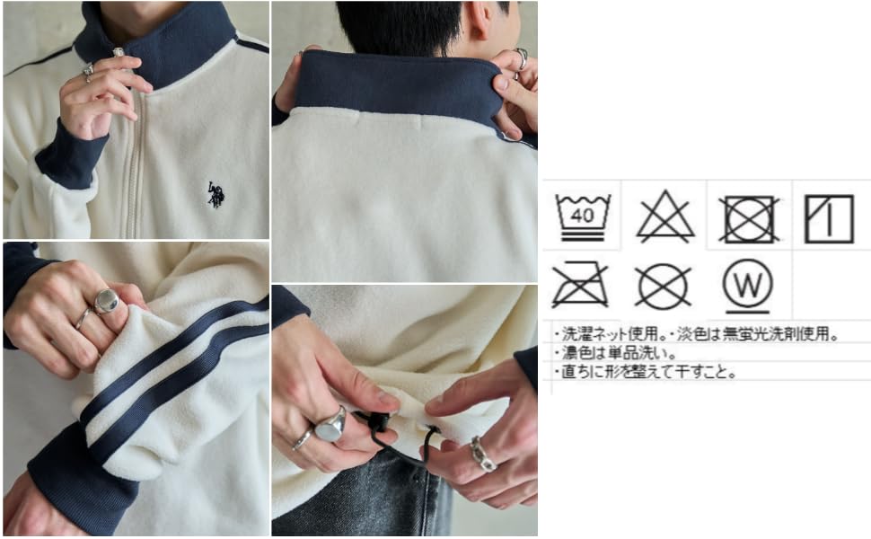 WEGO Unisex US POLO Jersey Outerwear for Cold and Korean Loose and Size Black Men's Fleece, Custom-Made Half-Zip Pullover, Golf, Weather, Fall,