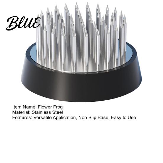 Floral Stem Organizer with Fixing for Stainless Arrangement Flower Frog Steel Pins Tool Rubber Base Arranging Ikebana Moribana Vases