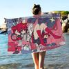 Popular Singer Kasanes Teto Anime Beach Swimming Towel Soft Absorbent Washcloth Children's Gifts for Kids Travel Camping Gym