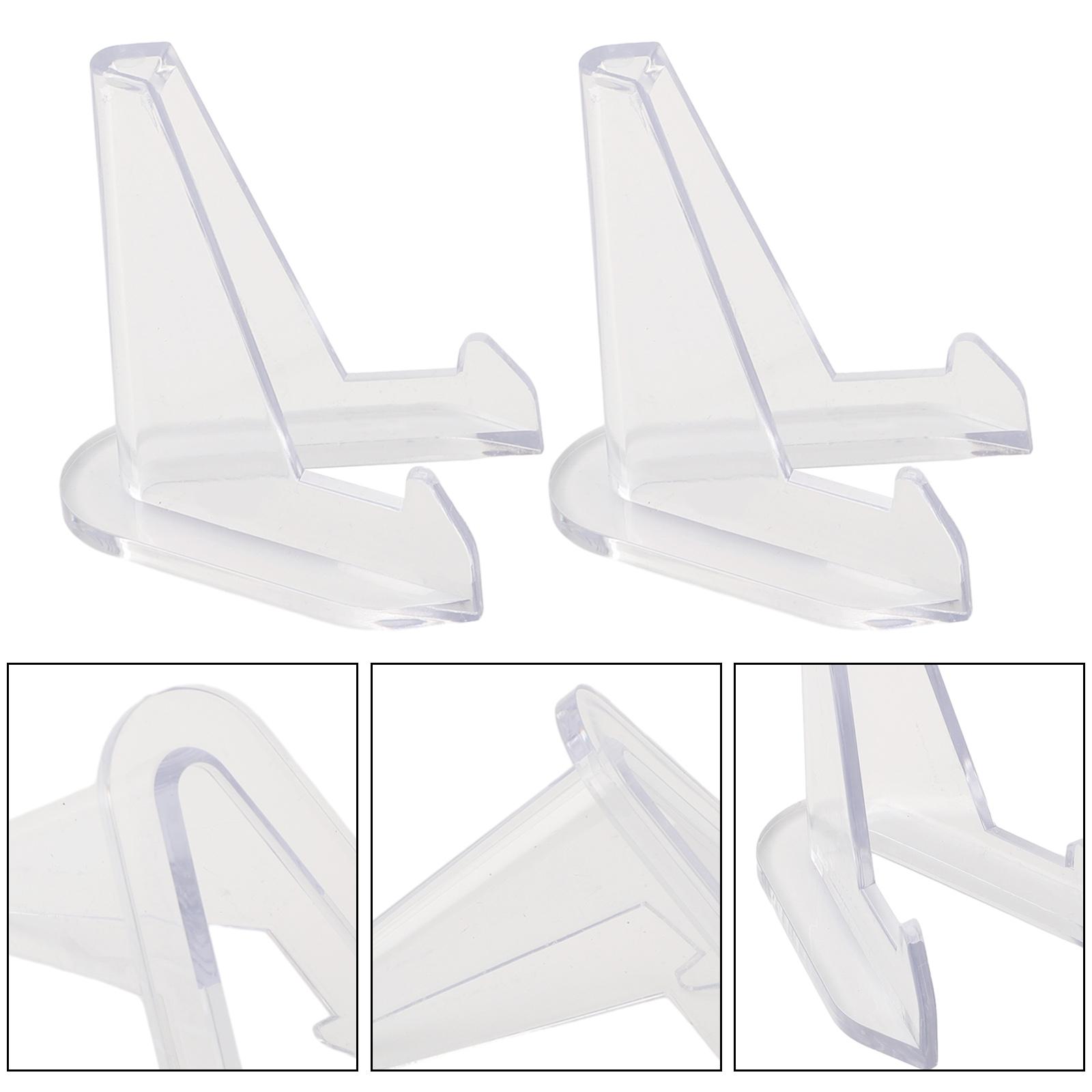 2 шт. Акриловая подставка для памятных монет, прозрачная треугольная подставка, подставка для экспозиции фотографий, полка для визиток 2PCS(S)