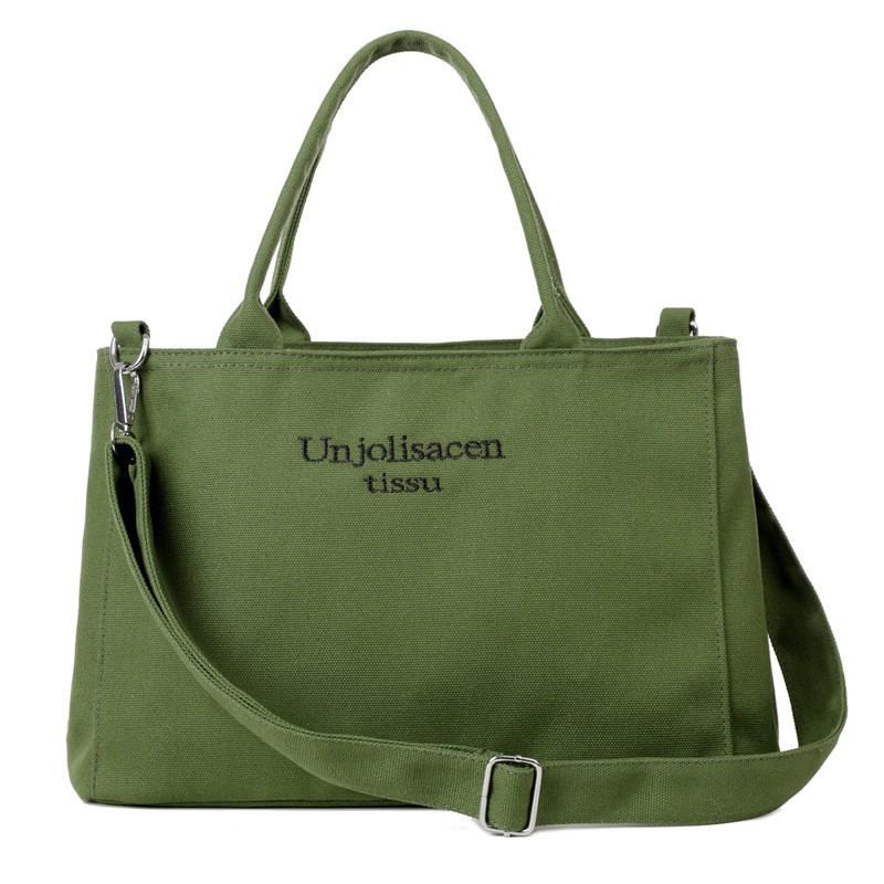 

Canvas Cross-border Cross-body Bag Women s Casual Notebook Business Travel Portable Student Schoolbag Work Slip зелений