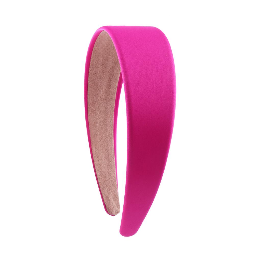 Satin Headbands 1.5in Plain Headband Non-slip Hair Headband Colorful DIY Wide Headbands for Women and Girls Hairbands