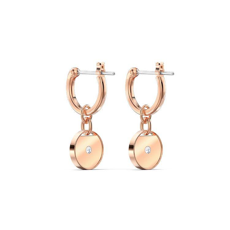 Swarovski Mini Pierced Ingwer Kristall Ohrringe Damen Ohrringe Weiß Roségold 5567528