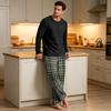 Men's Pajama Set Long Sleeve Sleepwear Loungewear for Nighttime and Relaxing at Home