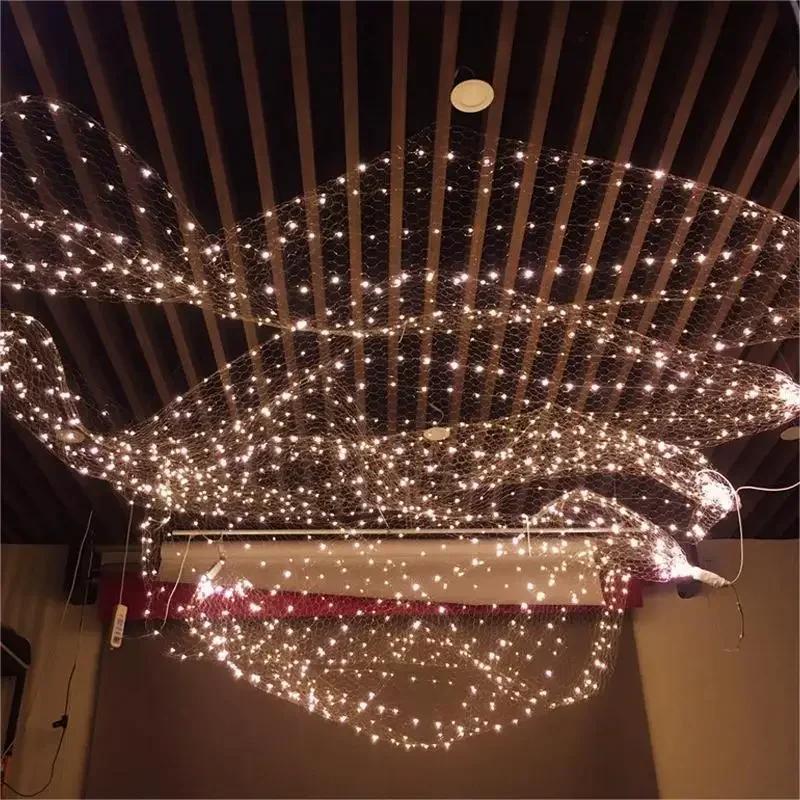 1x10meters LED Decoration Christmas Fairy Lights Outdoor Garden Street Party Wedding Ceilling Background Star Night Light Net