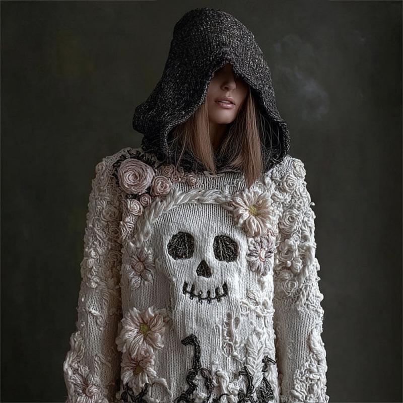 2025 Bestseller: Women's 3D Print Halloween Round Neck Loose Sweatshirt - Soft & Casual