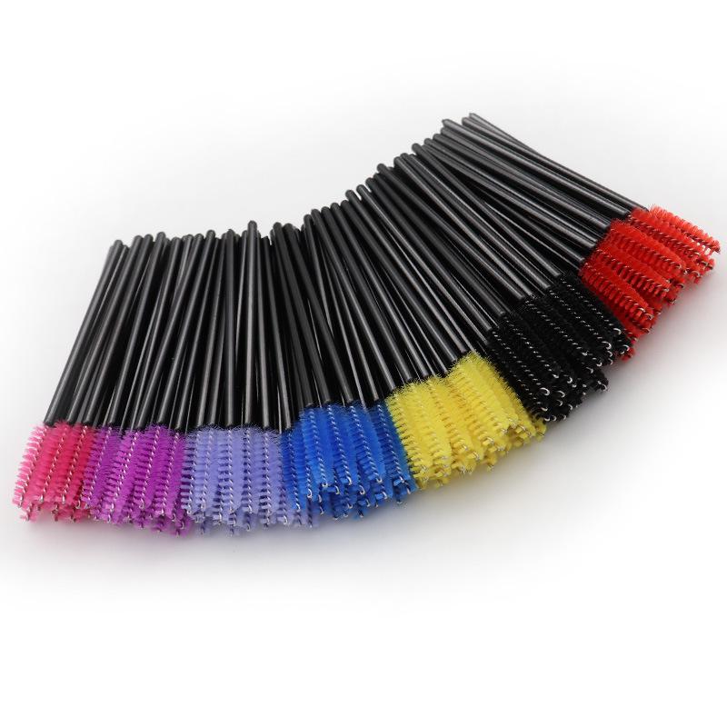 50-Pack Disposable Eyelash & Eyebrow Comb Brushes for Makeup