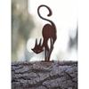 Vintage Black Cat Metal Wall Art Weatherproof Outdoor Gothic Garden Decor Sculpture