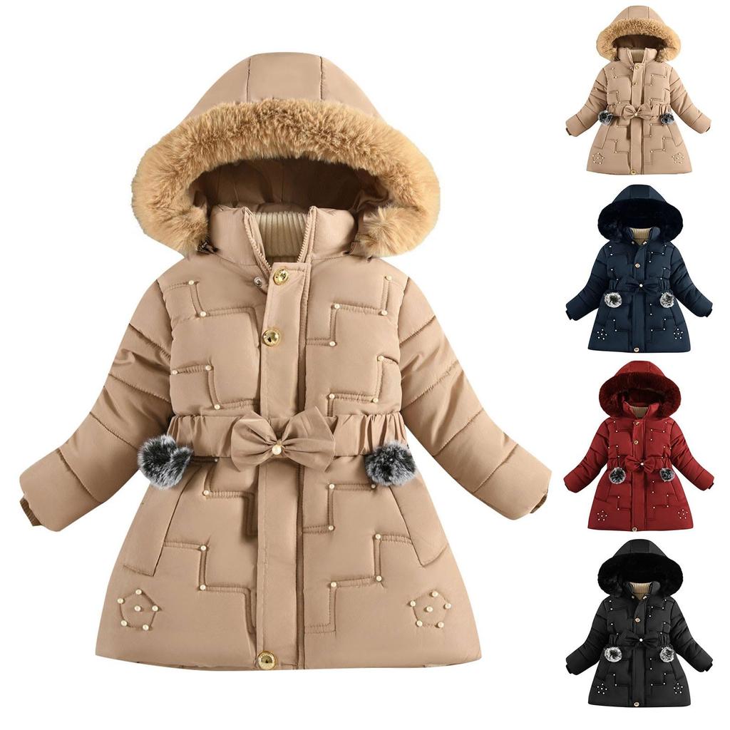 Kids' Fashion Fleece-Lined Thickened Hooded Oversized Sweatshirt Warm Casual Jacket For Fall/Winter