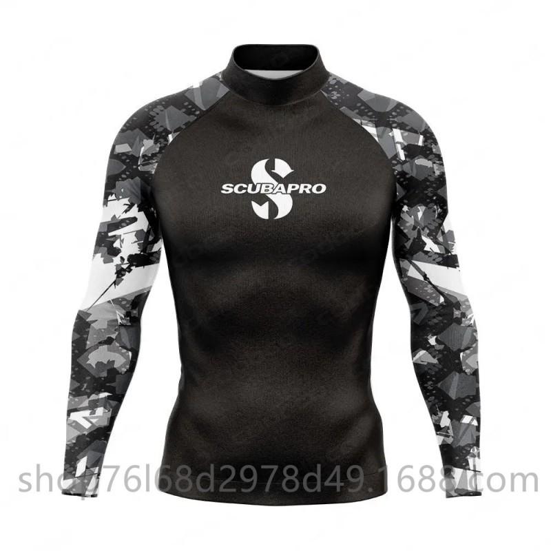 SCUBA Surfing Wear Outdoor Sunscreen Snorkeling Swimwear Long-sleeved Split Top Quick-drying Diving Suit Support
