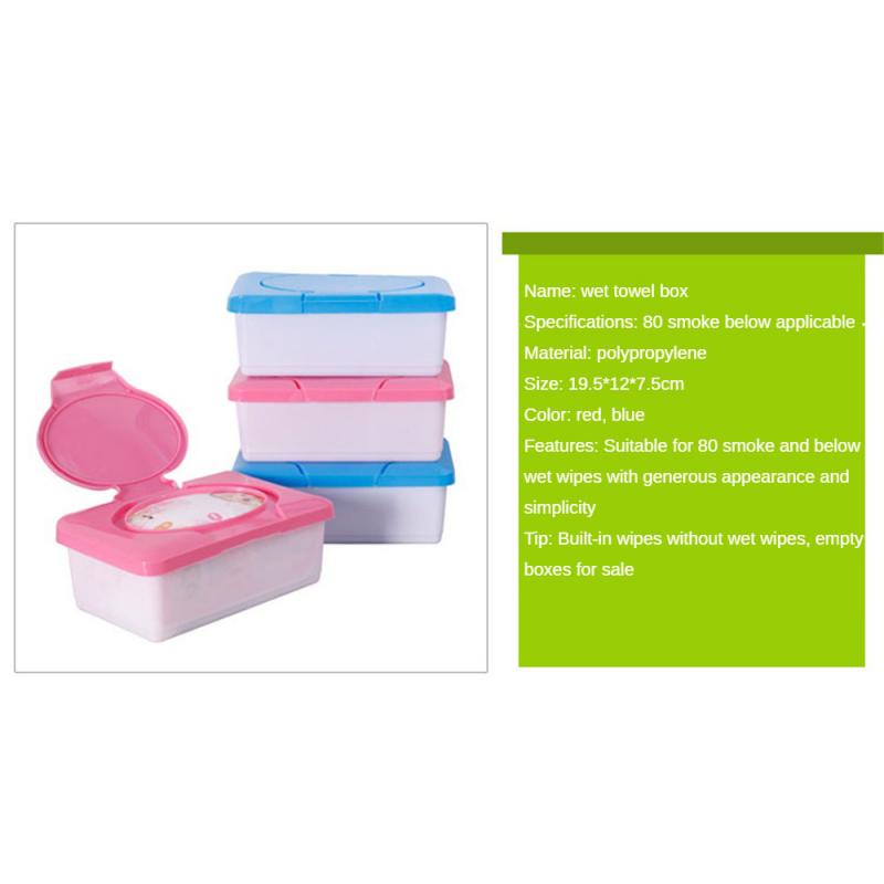 Baby Wet Wipe Tissue BoxLarge Capacity Wet Wipe Box Wet Tissue Storage Holder Plastic Dust-proof with Lid Tissue Box