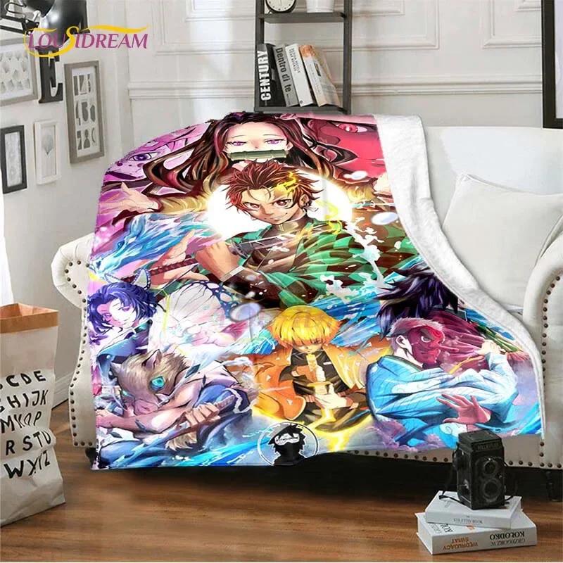 Demon Slayer Anime Blanket Sofa Cover Ultra-Soft Carpet Warm Bed Sheet Bedspread Bedding Room Decor