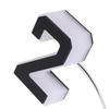 LED House Number Outside Outdoor Water Proof Modern Lighted Plug In Type Address Sign for Residences Stores Black