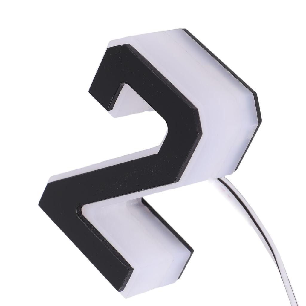 LED House Number Outside Outdoor Water Proof Modern Lighted Plug In Type Address Sign for Residences Stores Black