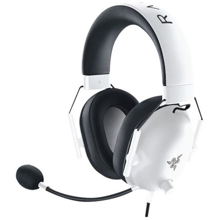 Casque PC Razer BLACKSHARK V2 X BLANC - Casque filaire multiplateforme pour l'esport