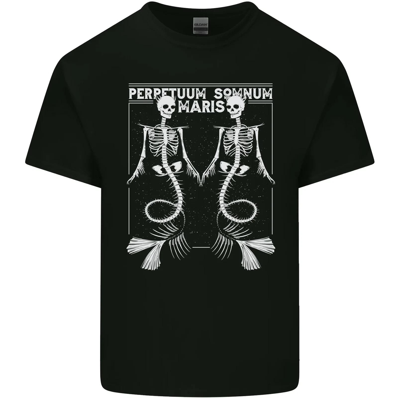 

Skeleton Mermaids Eternal Sleep of the Sea Skulls Kids T-Shirt Childrens 2XL