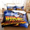 3D Print Back To the Future Bedding Set 3PCS Soft Duvet Cover Pillowcase Bed Set for Movie Lovers All Season Bedroom Decor