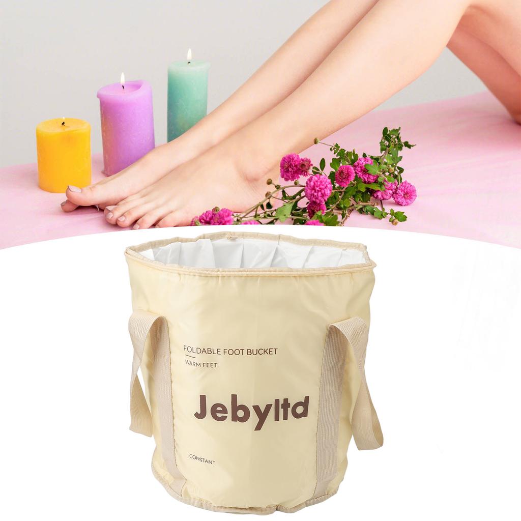 Collapsible Foot Soaking Bath Bag Portable Wat proof Insulated Foot Bath for Home Pedicure Basin With Lid