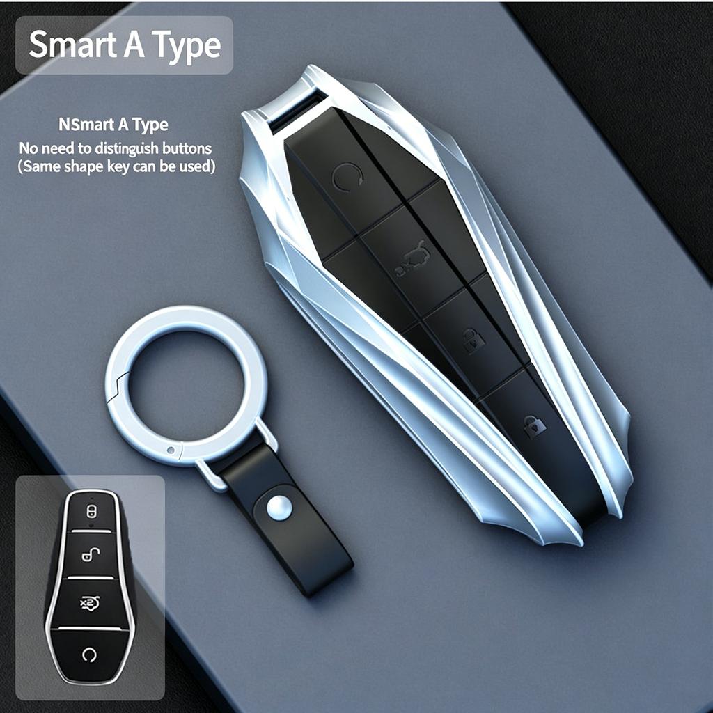 For BYD Dolphin Metal Car Key Case Set Song Plus Han EV Qin DMI Yuan Pro Tang DMP Escort Ship 07 Seal European G Car Accessories