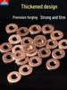 2mm Pure Red Copper Sealing Ring Marine Instrument Flat Washer