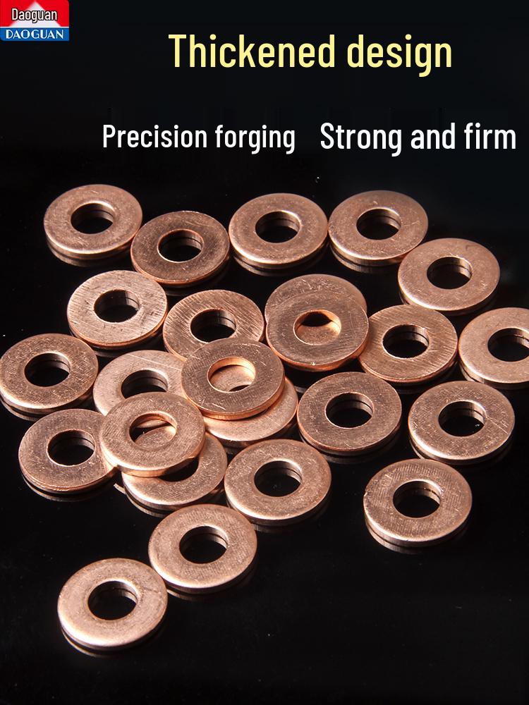 2mm Pure Red Copper Sealing Ring Marine Instrument Flat Washer