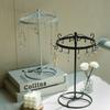 Rotating Jewelry Display Stand Round Metal Necklace Organizer For Hanging Earrings Rings Bracelets Watches Accessories